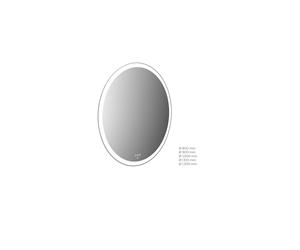 emco MI 310+ miroir lumineux LED, rond, découpe lumineuse sur tout le pourtour, panneau de commande tactile, 109090009000400, Exécution: diamètre : 900mm