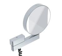 Emco Miroir cosmétique Universel LED sur Bras Flexible - Miroir cosmétique Rond avec éclairage pour Montage Mural - Miroir grossissant (3/7x) avec température de Couleur réglable