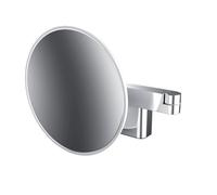 EMCO Miroir de Rasage et cosmétique LED - Modèle Mural - Double Articulation - Grossissement 3 Compartiments - Rond, Light System