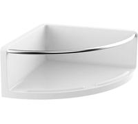 Panier mural d'angle rond emco avec fixation cachée, hauteur 75mm, dimension de langle 175mm, 434500101, Couleur: chrome