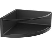 emco Panier d'angle Rond sans perçage pour Montage Mural I Étagère de Douche à Coller ou à Visser en métal I Étagère de Douche pour ustensiles de Salle de Bain en Blanc Mat Panier Mural d'angle