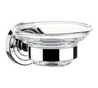emco polo porte-savon, verre cristal clair, D=106mm, 073000100