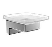 emco cue porte-savon chromé avec verre cristal, 323000100