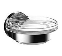 Emco Porte-savon rond 433000100 chromé , bol en verre cristal clair, in Halter