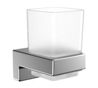 Emco Bad Porte-verre mural Cue – chromé avec verre en cristal – 322000100