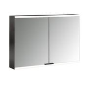 Emco prime 2 Facelift Armoire Ã glace Ã©clairÃ©e, 1000 mm, 2 portes, avec parois latÃ©rales rÃ©flÃ©chissantes, modÃšle apparent, 9497, Coloris: noir/miroir - 949713545