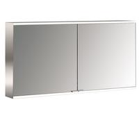 emco prime 2 Armoire de toilette avec éclairage, 1300 mm, 2 portes, avec parois latérales réfléchissantes, modèle apparent, 949706247, Couleur: aluminium/miroir