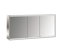 Emco prime 2 Facelift armoire de toilette lumineuse, 1400 mm, 3 portes, modÃšle encastrÃ©, 9497, Coloris: aluminium/blanc - 949706363