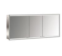 Emco prime 2 Facelift armoire de toilette lumineuse, 1600 mm, 3 portes, modÃšle encastrÃ©, 9497, Coloris: aluminium/miroir - 949706258