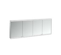 emco prime 2 Armoire de toilette avec éclairage, 2000 mm, 4 portes, modèle encastré, 949706367, Couleur: aluminium/blanc