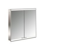 Emco prime 2 Facelift armoire de toilette lumineuse, 600 mm, 2 portes, modÃšle encastrÃ©, 9497, Coloris: aluminium/miroir - 949706233