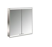 emco prime 2 Armoire de toilette avec éclairage, 600 mm, 2 portes, modèle encastré, 949706333, Couleur: aluminium/blanc