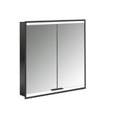 Emco prime 2 Facelift armoire de toilette lumineuse, 600 mm, 2 portes, modÚle encastré, 9497, Coloris: noir/miroir - 949713533