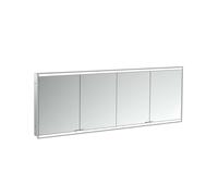 Emco prime 2 Facelift armoire de toilette lumineuse, 1800 mm, 4 portes, modÚle encastré, 9497, Coloris: aluminium/blanc - 949706365