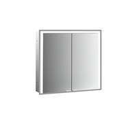 emco prime 3 armoire de toilette, 1000mm, 2 portes, modèle encastré, 949717304, Couleur: aluminium/blanc