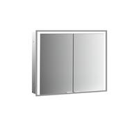 emco prime 3 armoire de toilette, 1200mm, 2 portes, modèle encastré, 949717305, Couleur: aluminium/blanc