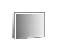 emco prime 3 armoire de toilette, 1300mm, 2 portes, modèle encastré, 949717306, Couleur: aluminium/blanc