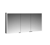 emco prime 3 armoire de toilette, 1400mm, 3 portes, modèle apparent, 949714307, Couleur: noir/miroir