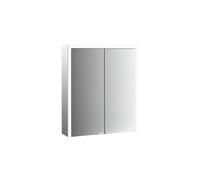 emco prime 3 armoire de toilette, 600mm, 2 portes, modèle apparent, 949707302, Couleur: aluminium/blanc