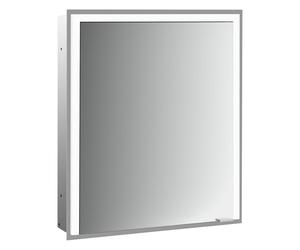 emco prime 3 armoire de toilette, 600mm, une porte avec charnière à gauche, modèle encastré, 949717200, Couleur: aluminium/miroir