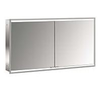 Emco prime 2 Facelift armoire de toilette lumineuse, 1300 mm, 2 portes, modÃšle encastrÃ©, 9497, Coloris: aluminium/miroir - 949706257