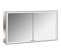 Emco prime Facelift armoire de toilette lumineuse, 1300 mm, 2 portes, modÃšle encastrÃ©, 9497, Coloris: aluminium/miroir - 949706295