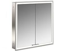 Emco prime Facelift armoire de toilette lumineuse, 600 mm, 2 portes, modÃšle encastrÃ©, 9497, Coloris: aluminium/miroir - 949706371