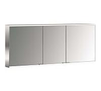 Emco prime armoire à miroir éclairée en saillie 949706348 1600x700mm, 3 portes, aluminium/blanc