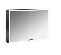Emco prime armoire à miroir éclairée en saillie 949713583 1000x700mm, 2 portes, noir/miroir