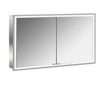 Emco prime Facelift armoire de toilette lumineuse, 1200 mm, 2 portes, modÃšle encastrÃ©, 9497, Coloris: aluminium/blanc - 949706394