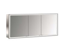 emco prime Armoire de toilette avec éclairage, 1600 mm, 3 portes, modèle encastré, 949706396, Couleur: aluminium/blanc