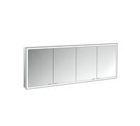 emco prime Armoire de toilette avec éclairage, 1800 mm, 4 portes, modèle encastré, 949706398, Couleur: aluminium/blanc