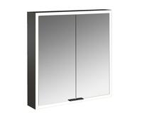 emco prime Armoire de toilette avec éclairage, 600 mm, 2 portes, modèle apparent, 949713561, Couleur: noir/miroir