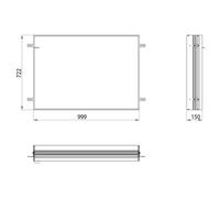 Emco Prime2 Cadre d'encastrement pour miroir encastré, 949700018,