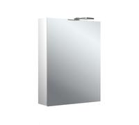 emco pure 2 style Armoire à glace lumineuse LED avec éclairage du lavabo, une porte avec butée interchangeable, montage apparent, 500x726x258mm, 979705310