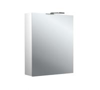 Emco pure 2 style armoire à miroir éclairée en saillie 979705301 600x721mm, avec éclairage supérieur à LED, porte 2000 , aluminium