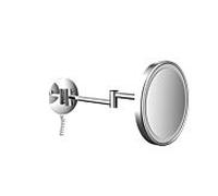 Emco Pure LED miroir de rasage/de beauté 109406013 Ø 203 mm, rond, grossissement 3x, 2 bras, chromé