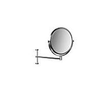 Emco Pure miroir de rasage / cosmétique 109400111 Ø 201 mm, grossissement 3x, rond, à un bras, réglable en hauteur, chromé