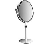 Emco Pure miroir de rasage/maquillage 109400119 Ø 201 mm, chromé , rond, réglable en hauteur, miroir sur pied, triple