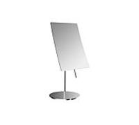 Emco pure rasage/ Miroirs cosmétiques 109400113 132 x 148 mm, triple, sans monture, avec poignée, miroir sur pied, chromé