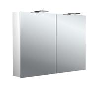 emco puree 2 Style Armoire de toilette avec éclairage LED avec spots à poser, 2 portes, 1000x711x153mm, 979705304