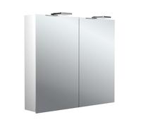 emco puree 2 Style Armoire de toilette avec éclairage LED avec spots à poser, 2 portes, 800x711x153mm, 979705303