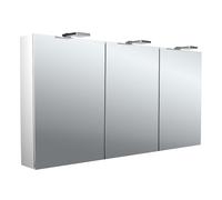 emco puree 2 Style Armoire de toilette avec éclairage LED avec spots à poser, 3 portes, 1400x711x153mm, 979705306