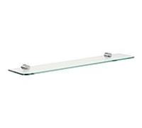 Emco Bad Tablette Roundo 2 en verre cristal taillé 600 mm chromé
