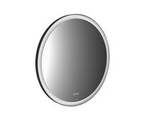 emco round black miroir lumineux, diamètre 750mm, avec éclairage LED, noir, 441324808
