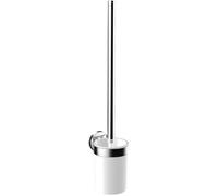 Emco Round brosse wc à visser blanc-chrome 431500100