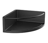 Emco Round panier de douche d'angle 434513301 noir / noir, 175mm, plastique, avec garde-corps en métal