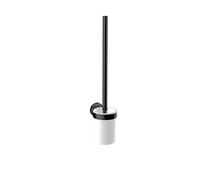 Emco Round Porte-brosse de toilette - ouvert - montage mural - noir/blanc 431513300