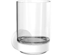 Emco Round Support en Verre Transparent Blanc