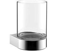 Emco Bad Porte-verre Flow 272000100 en verre cristal clair chromé